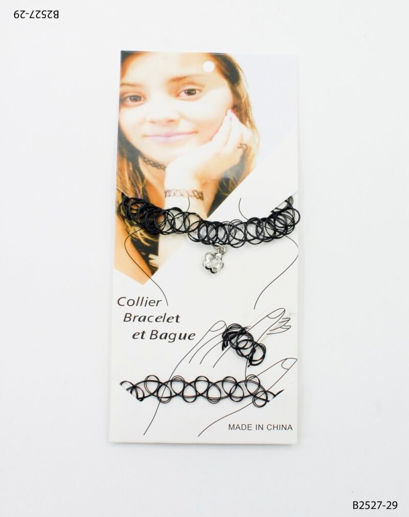 Set de collares choker y pulsera B2527