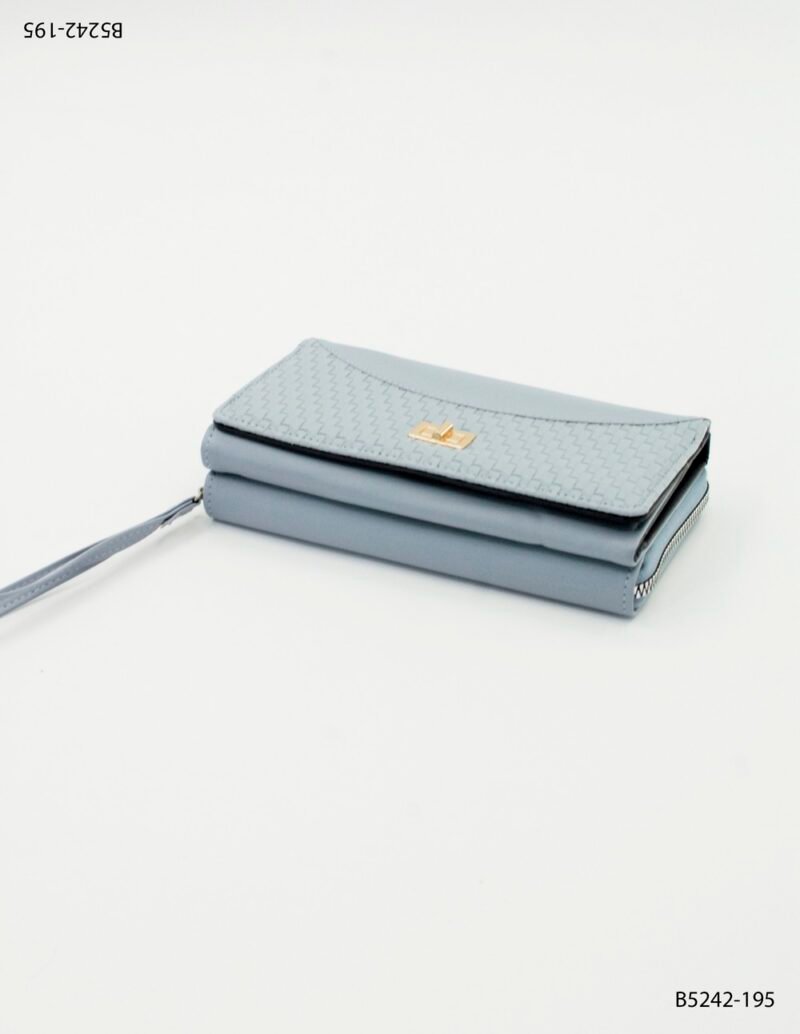 Billetera de cuero con correa de mano con broche B5242