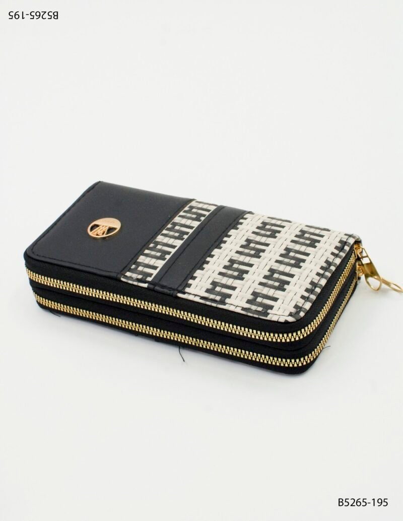 Billetera larga de doble compartimento con un diseño moderno y texturizado B5265