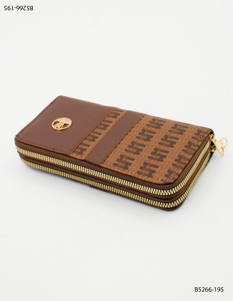 Billetera larga de doble compartimento con un diseño moderno y texturizado B5266