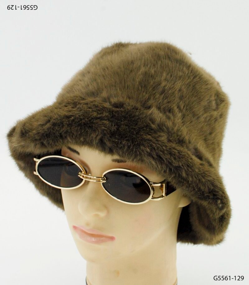 Sombrero tipo bucket de piel sintética G5561