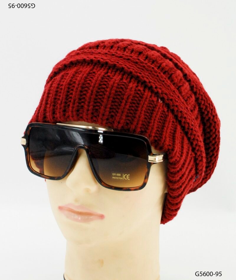 Gorro tejido con textura acanalada G5600