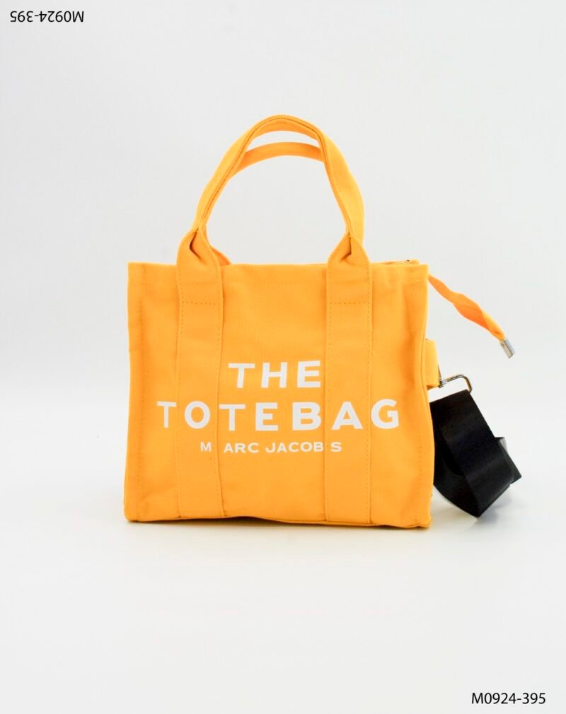 Bolso casual de lona con la leyenda impresa "THE TOTE BAG" M0924