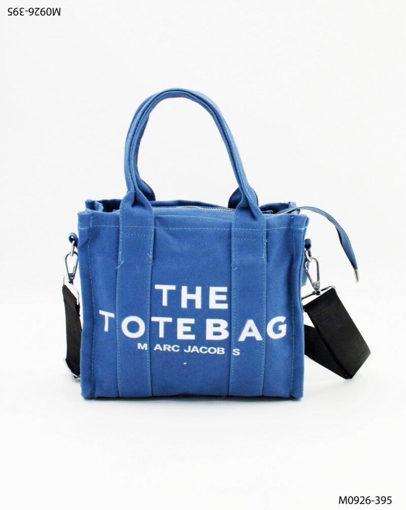 Bolso casual de lona con la leyenda impresa "THE TOTE BAG" M0926