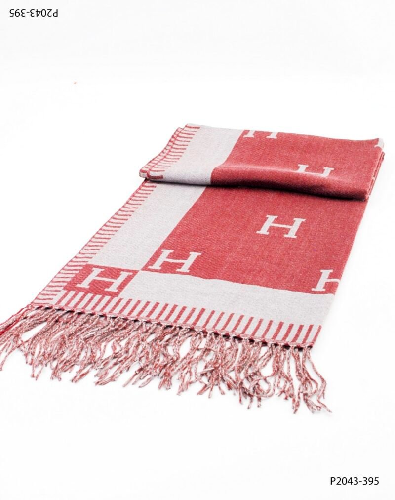 Pashmina elegante patrón repetitivo de la letra “H” P2043