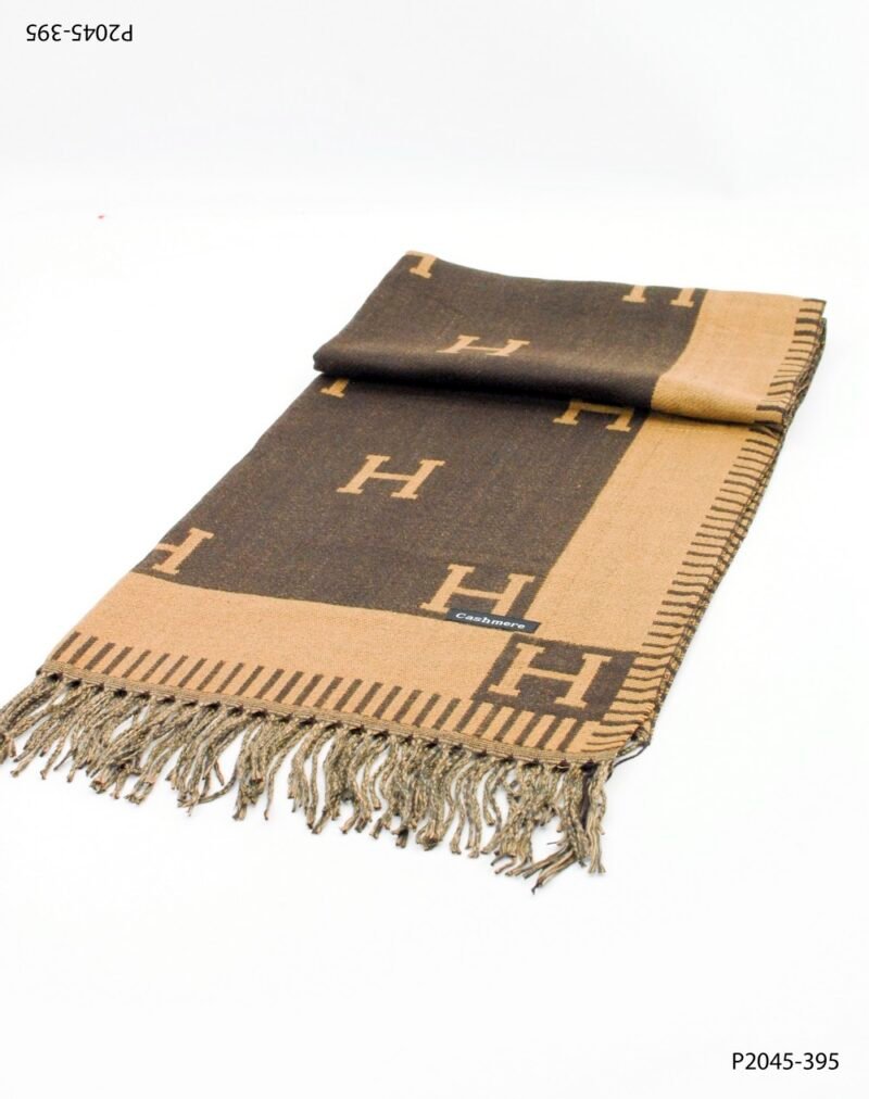 Pashmina elegante patrón repetitivo de la letra “H” P2045