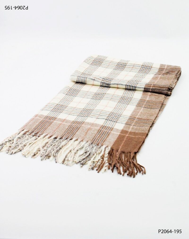 Pashmina con estampado escocés P2064