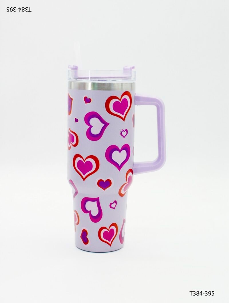 Vaso térmico con tapa transparente y sorbete reutilizable T384