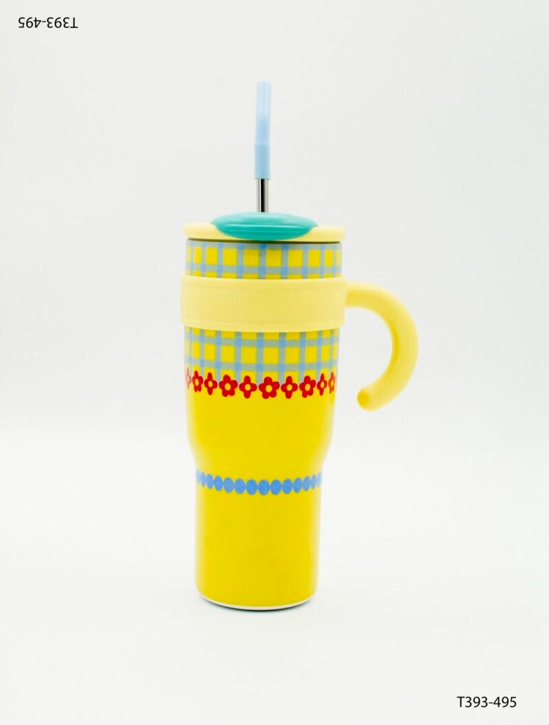 Vaso térmico con diseño infantil y colorido en tonos pastel T393