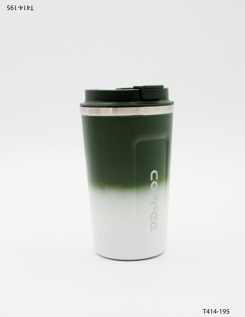 Vaso térmico de acero inoxidable con diseño en degradado con tapa con cierre seguro T414