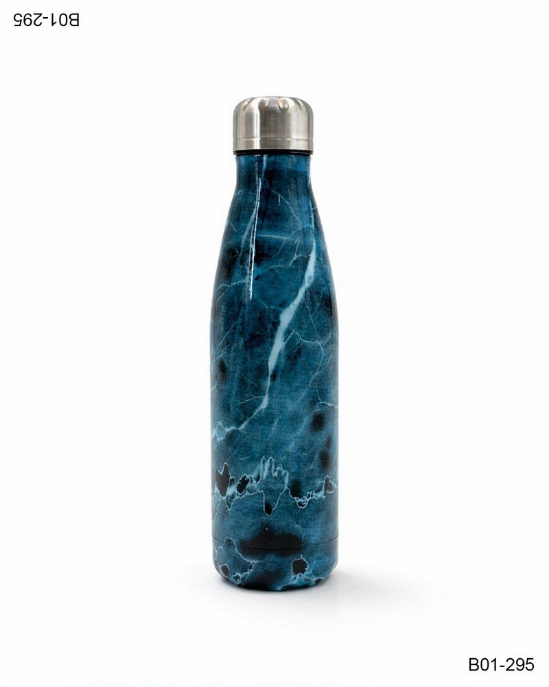 Botella de acero inoxidable con diseño marmolado B01