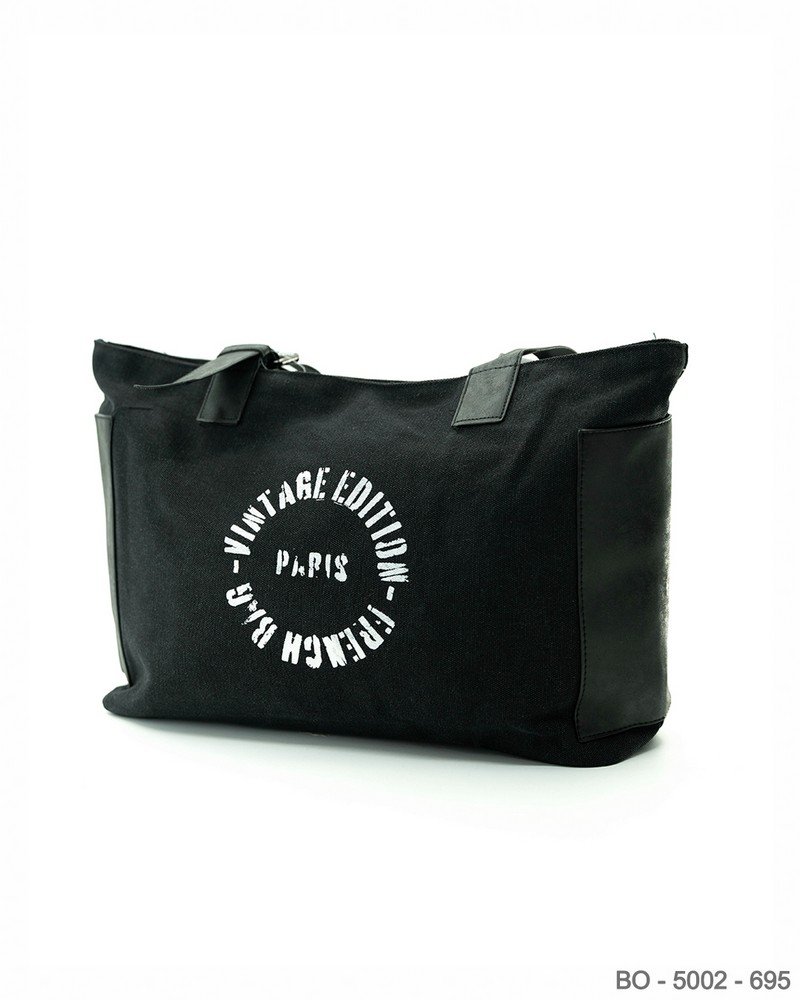 Tote Bag Vintage París Negro BO5002