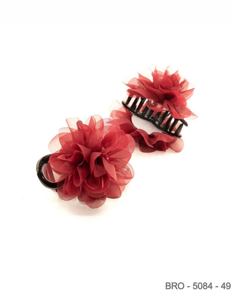 Broche flor elegante rojo BRO5084