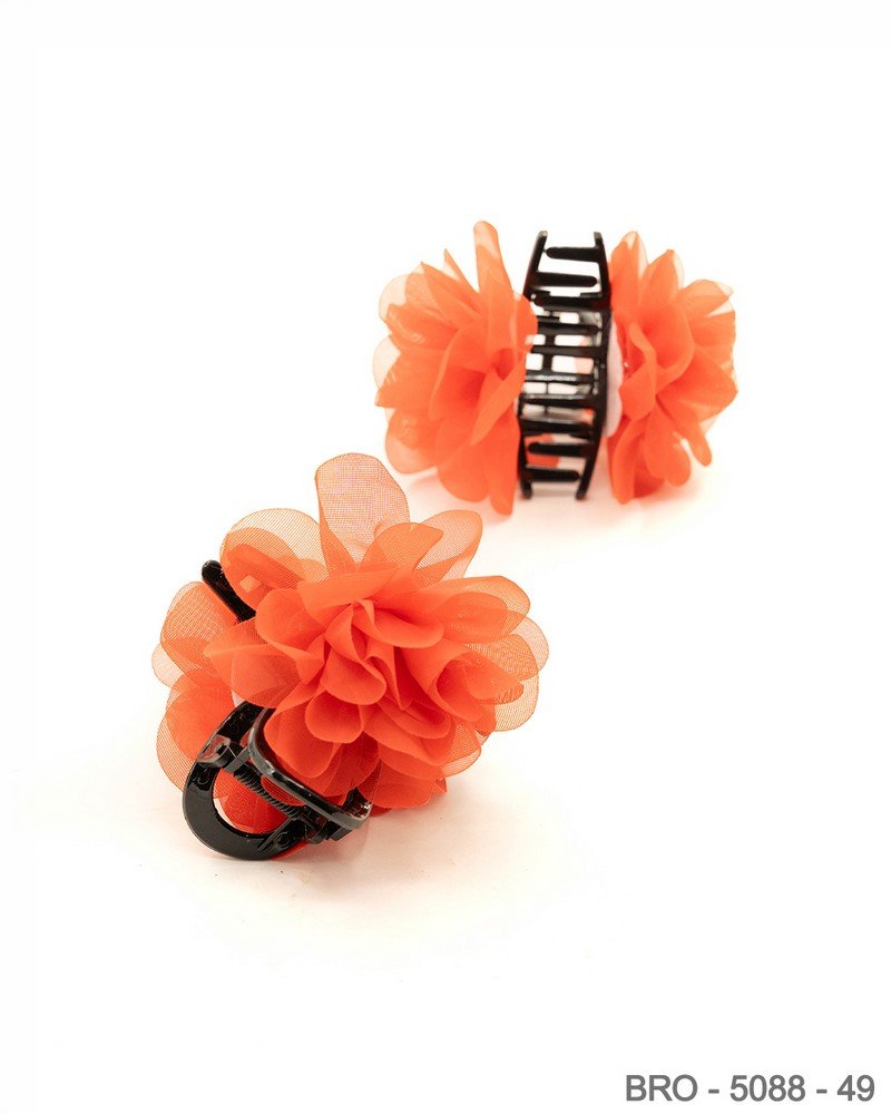 Broche flor elegante naranja BRO5088