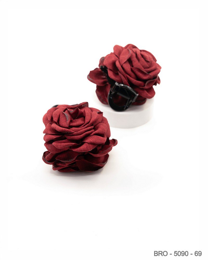 Broche flor rosa roja BRO5090