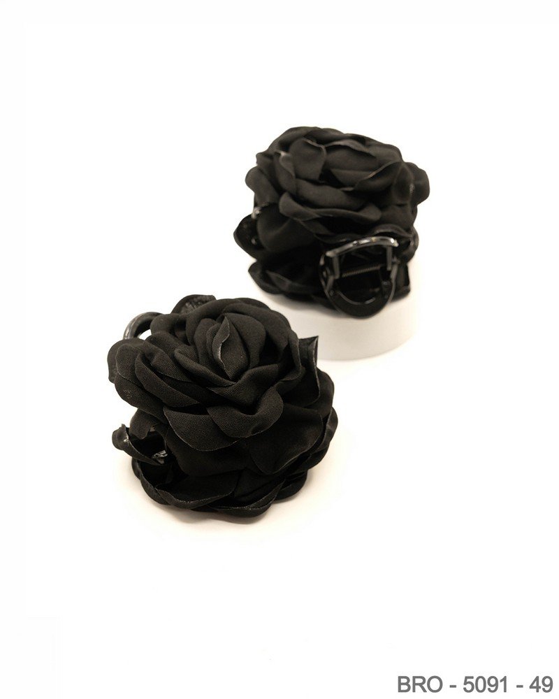 Broche flor rosa negra BRO5091