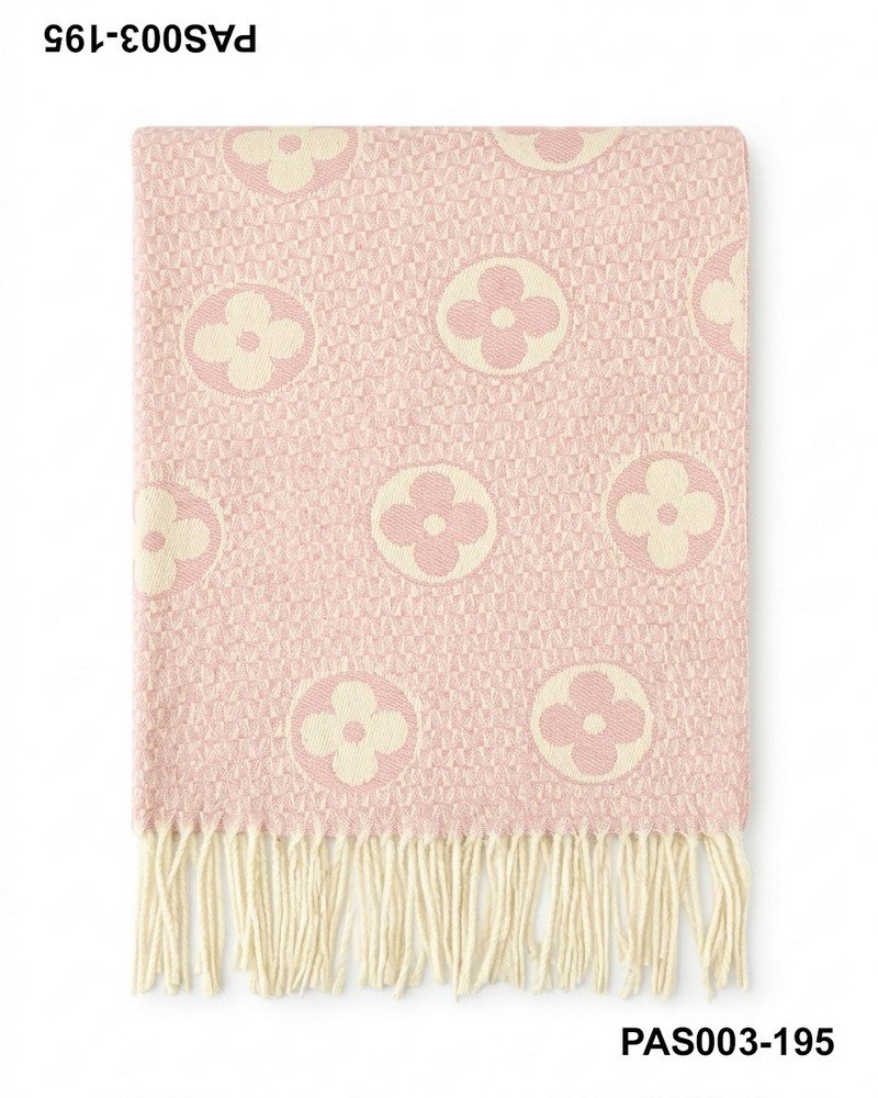 Pashmina estampado floral circular con flecos PAS003