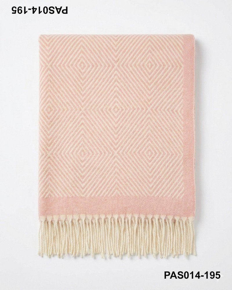 Pashmina estampado geométrico diamantes con flecos PAS014
