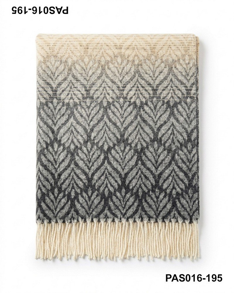 Pashmina estampado espiga degradé con flecos PAS016