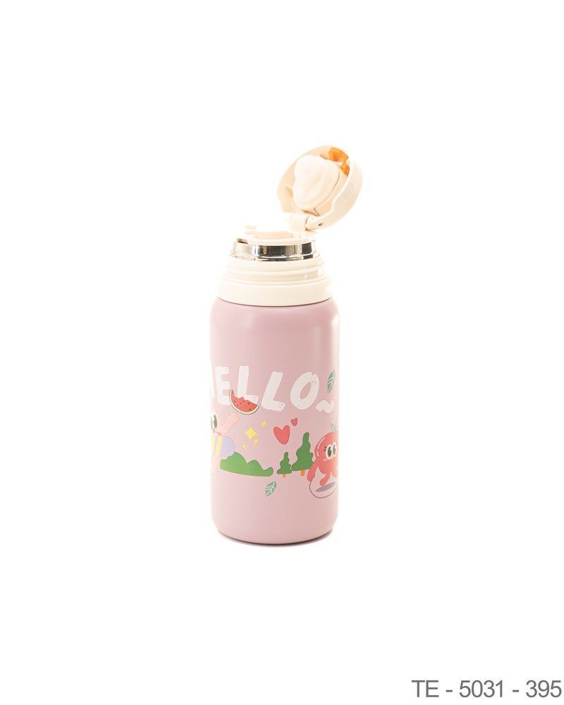 Botella Térmica Infantil "Hello" en Tono Rosa Pastel TE5031