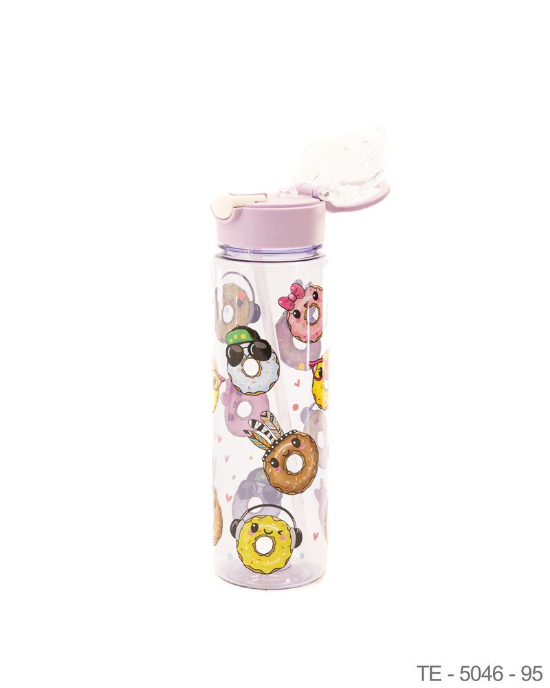 Botella Deportiva Translúcida con Motivos de Donas TE5046