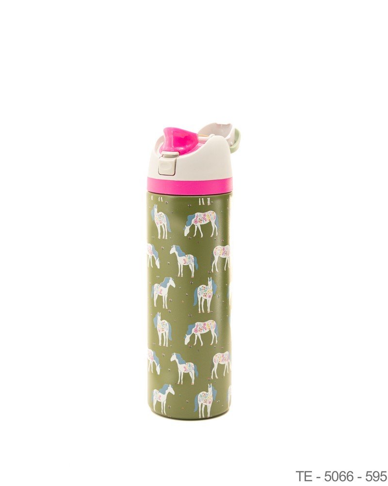 Botella Térmica con Estampado y Tapa Rebatible TE5066