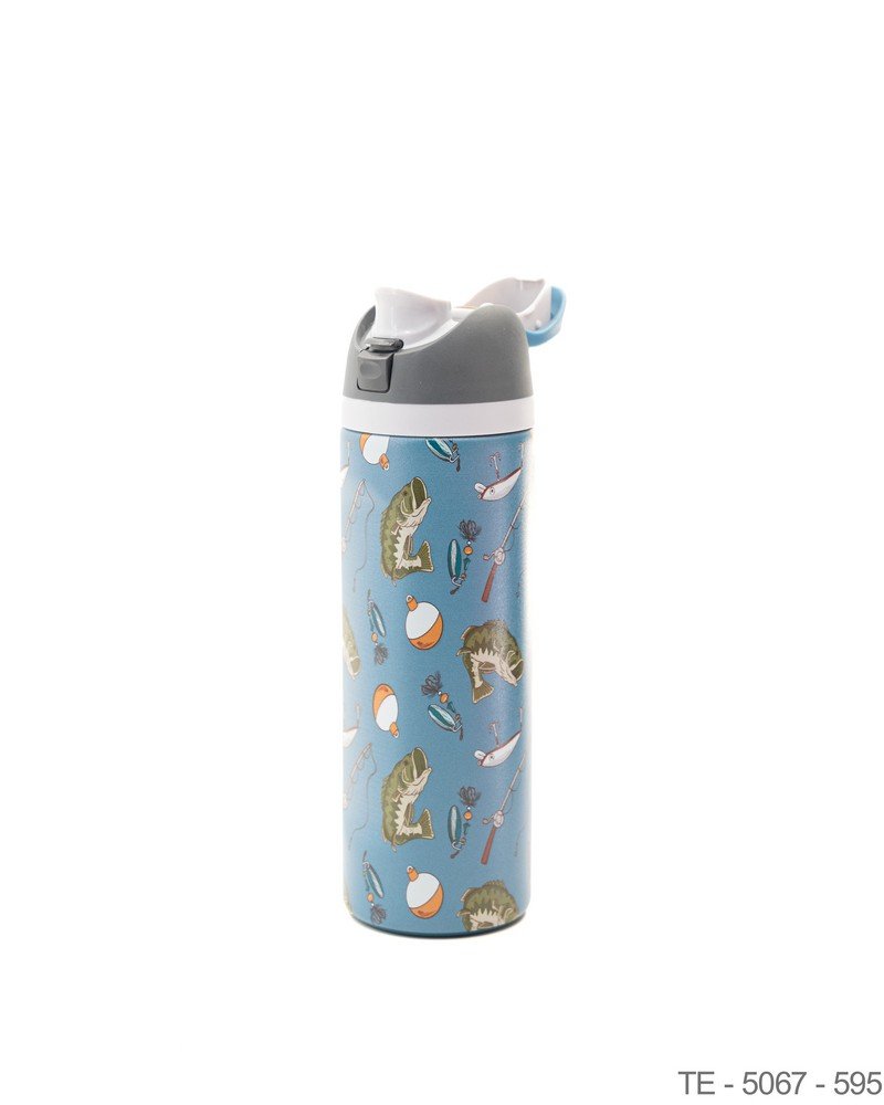 Botella Térmica con Estampado y Tapa Rebatible TE5067