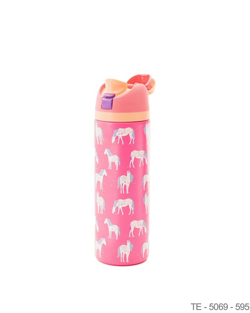 Botella Térmica con Estampado y Tapa Rebatible TE5069