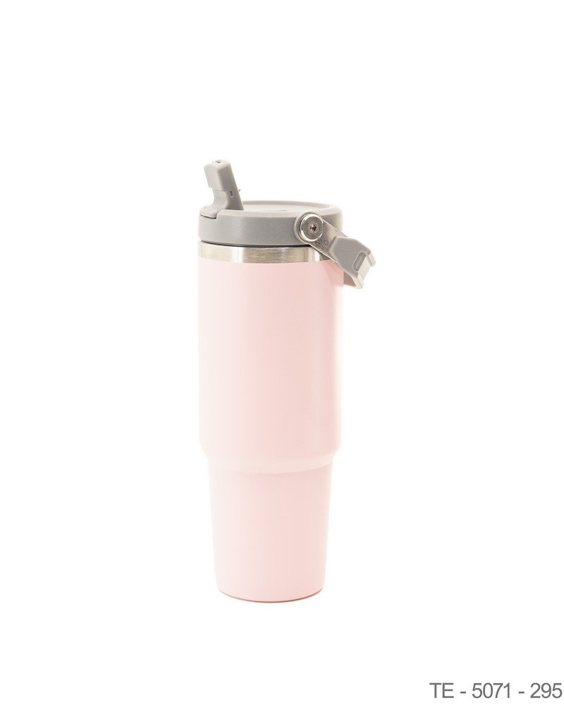 Mug Térmico Rosa Pastel con Asa Rebatible y Sorbete Integrado TE5071