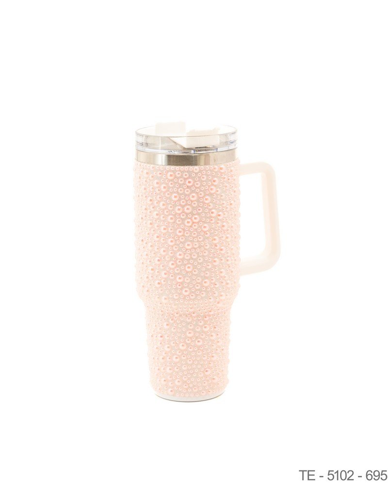 Mug Térmico Decorado con Perlas y Asa Ergonómica TE5102