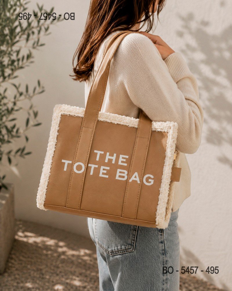Bolso Tote marrón con Shearling BO5457