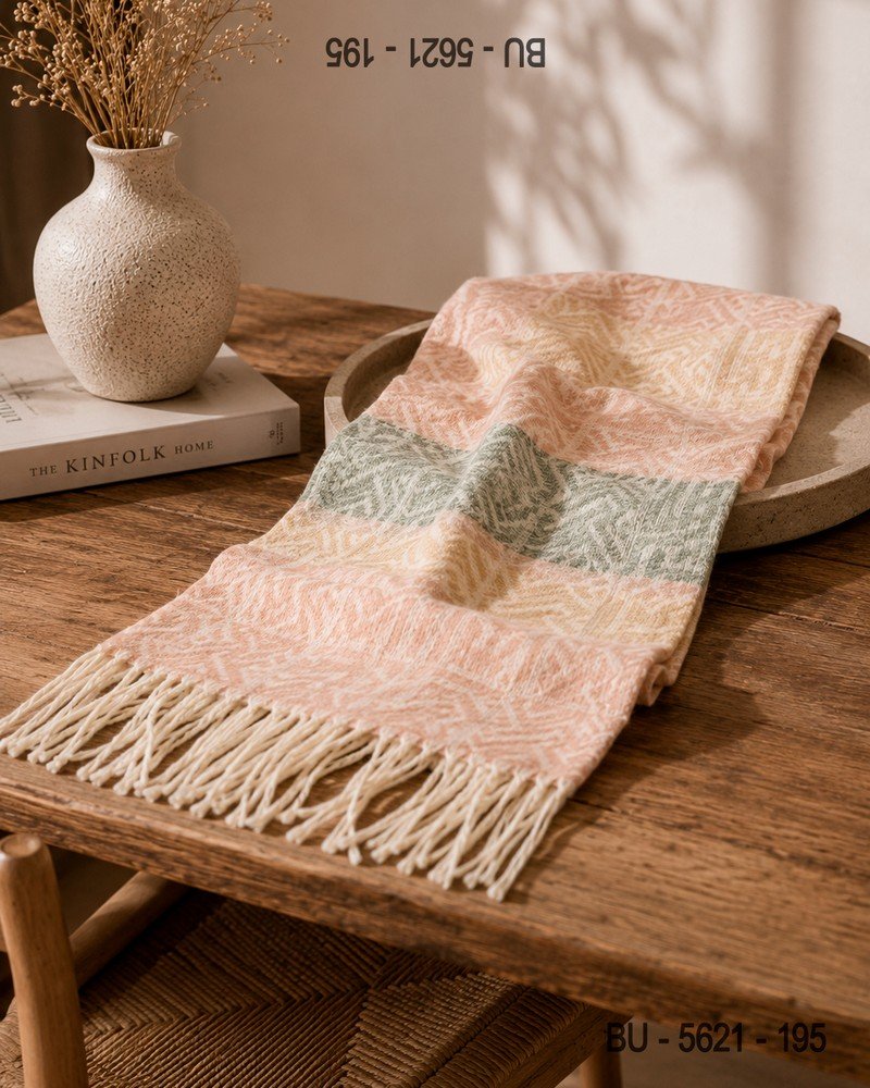 Bufanda Multicolor Pastel con Flecos BU5621
