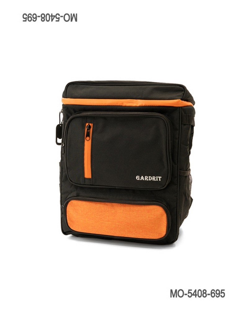 Mochila Urbana en Tonos Negro y Naranja MO5408