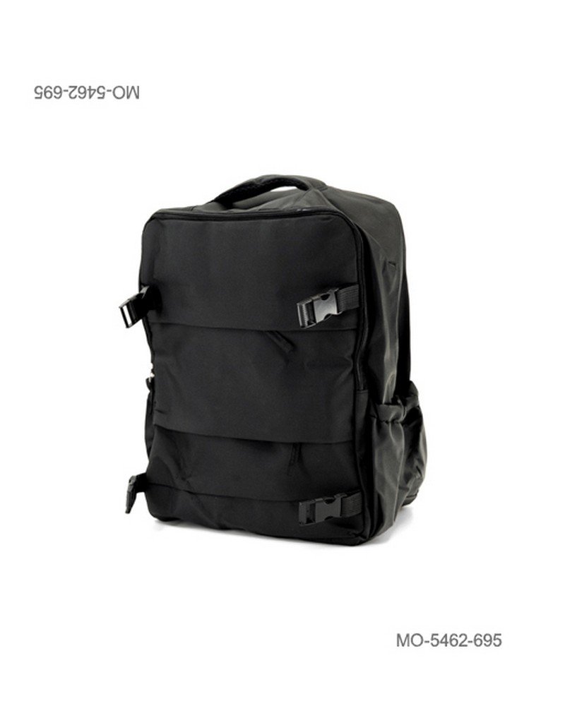 Mochila de Lona Grande Unisex Color Negro Trabajo Viaje MO5462