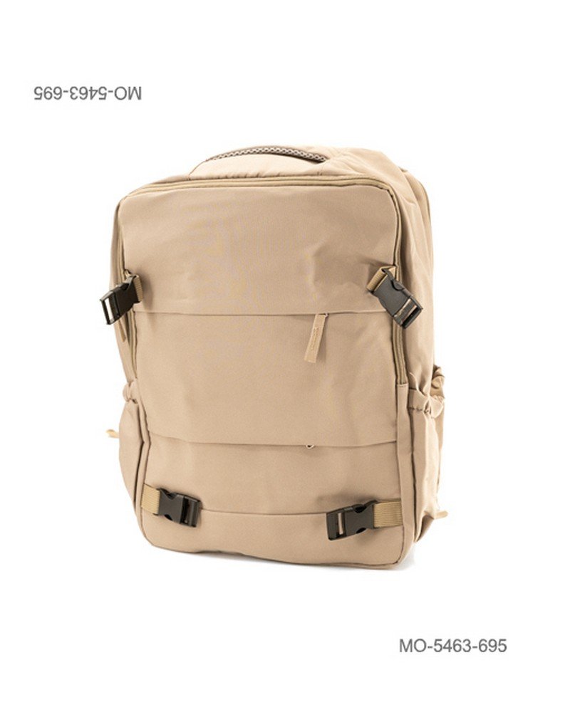 Mochila de Lona Grande Unisex Color Beige Trabajo Viaje MO5463