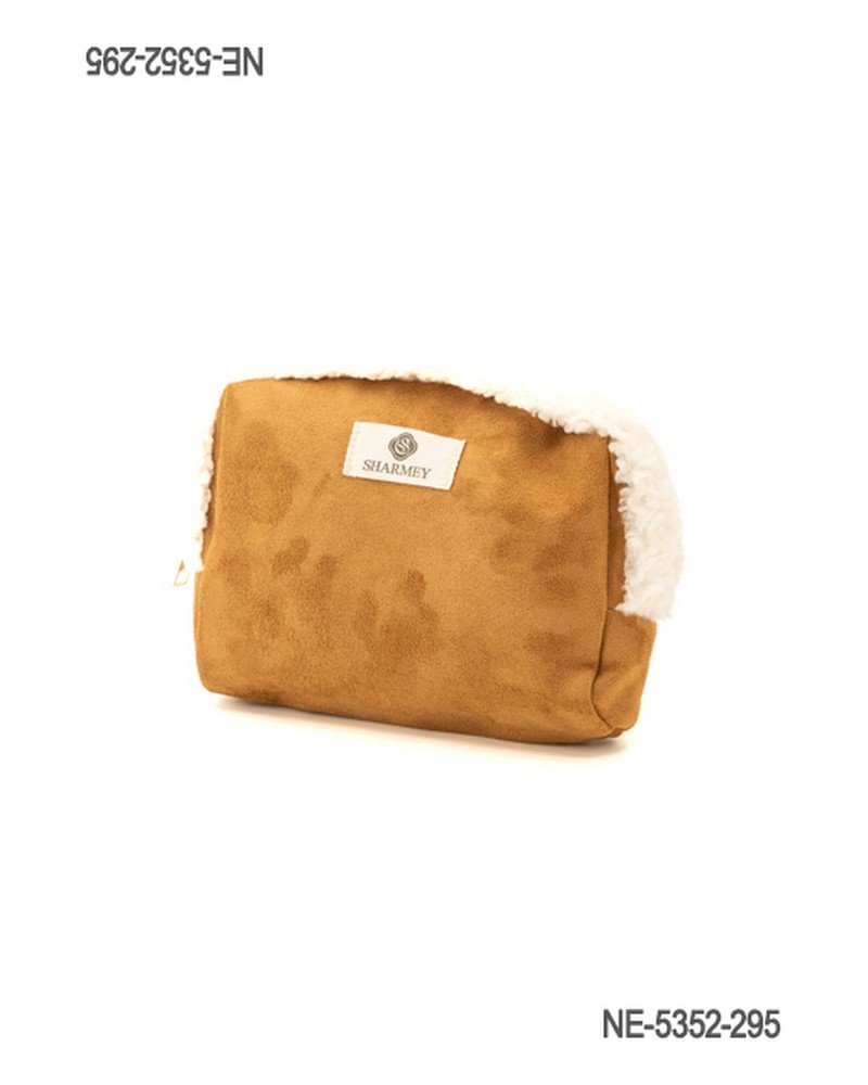 Neceser de Gamuza para Mujer con Detalles de Corderito NE5352