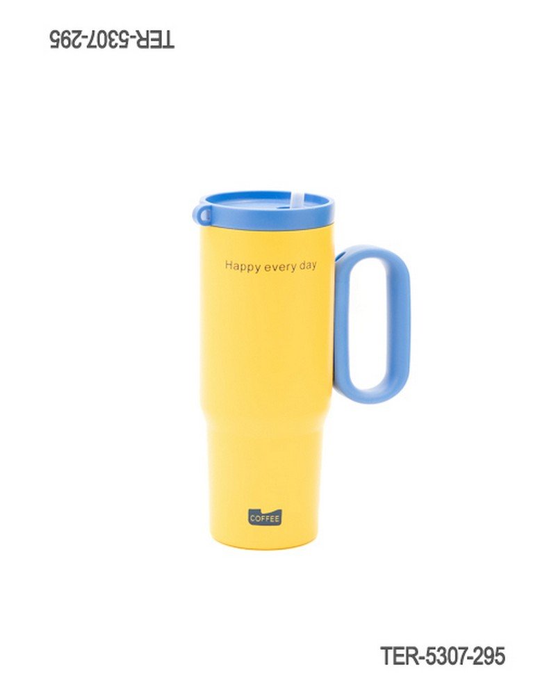 Vaso Térmico de Acero Inoxidable con Manija y Sorbete TER5307