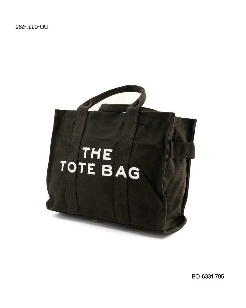Tote Bag Casual en Lona con Letras "THE TOTE BAG" BO6331