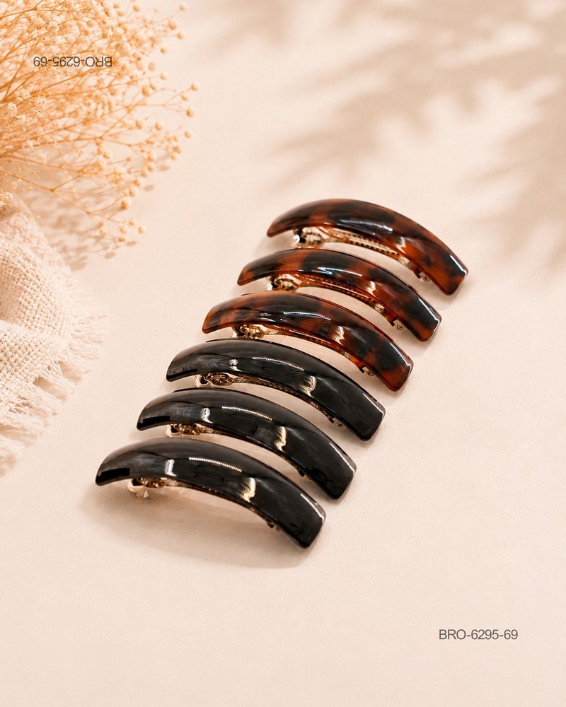 Broches para Pelo: Estilo Carey y Negro Clásico BRO6295