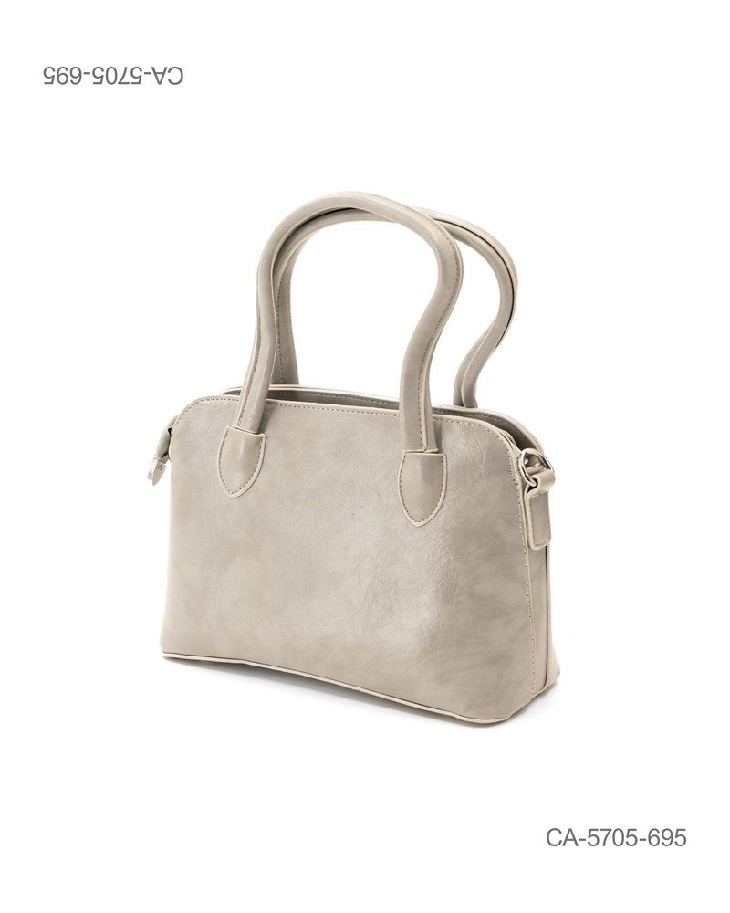 Cartera Tote de Mano "Minimalist Soft" – Ecocuero en Tono Gris Cálido y Diseño de Líneas Limpias CA5705