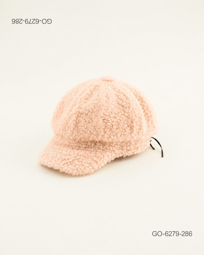 Gorra Estilo Parisino (Gavroche) en Textura tipo Borrego (Sherpa) – Color Rosado GO6279