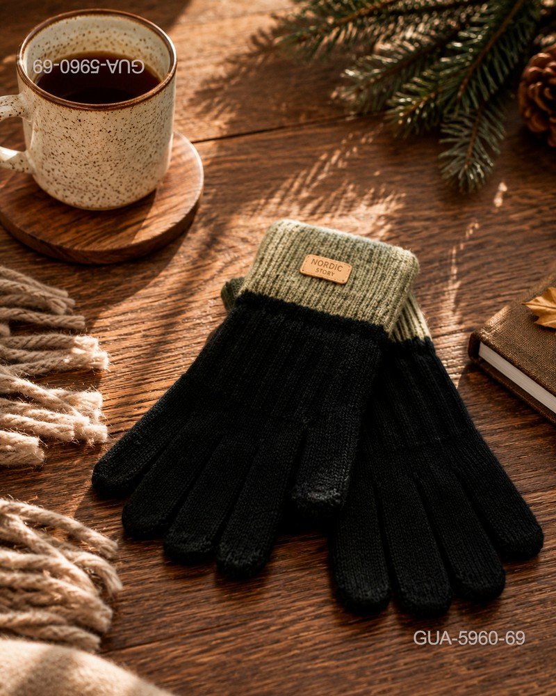 Guantes "Nordic Story": Diseño bicolor elegante para invierno. GUA5960