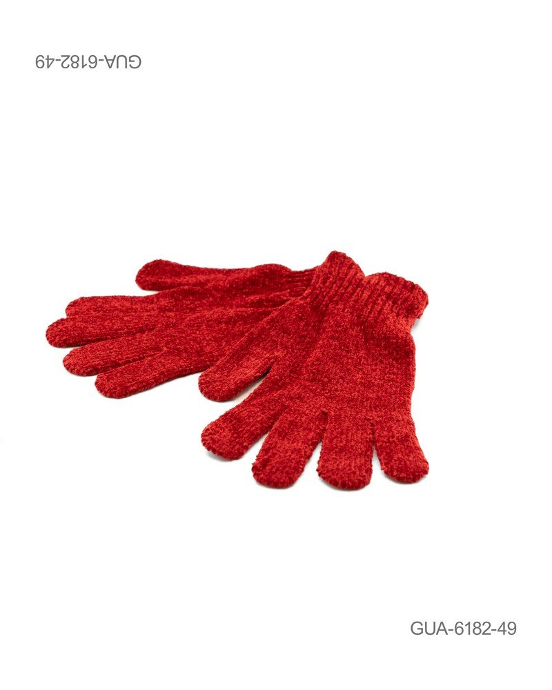 Guantes de lana tejidos en color rojo GUA6182