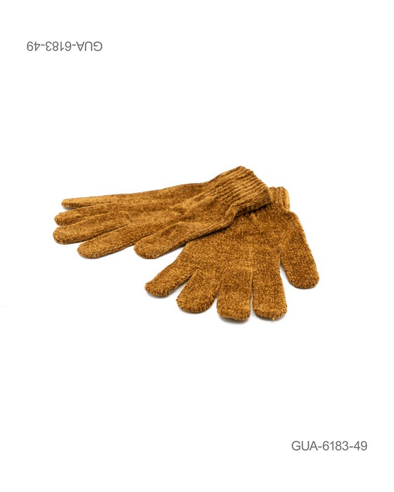 Guantes de lana tejidos en color café GUA6183