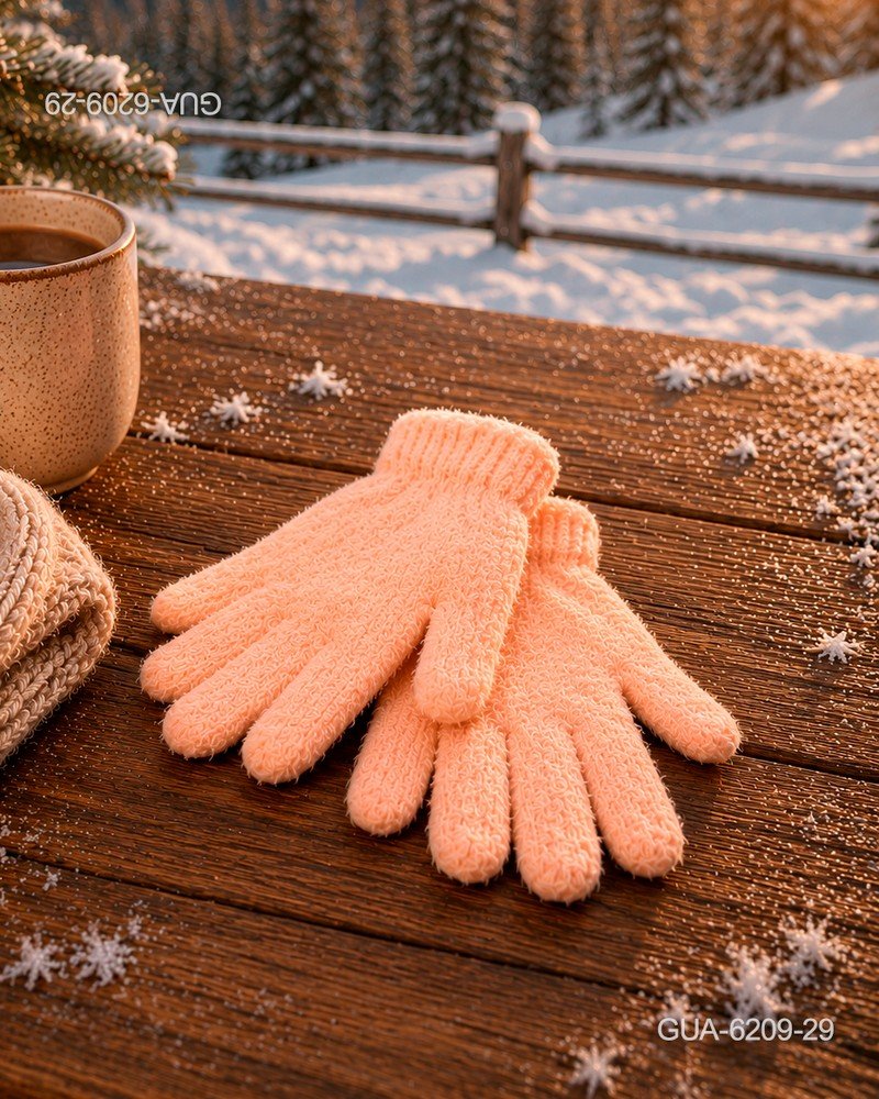 Guantes de Invierno "Efecto Nube" - Color Salmón Suave GUA6209