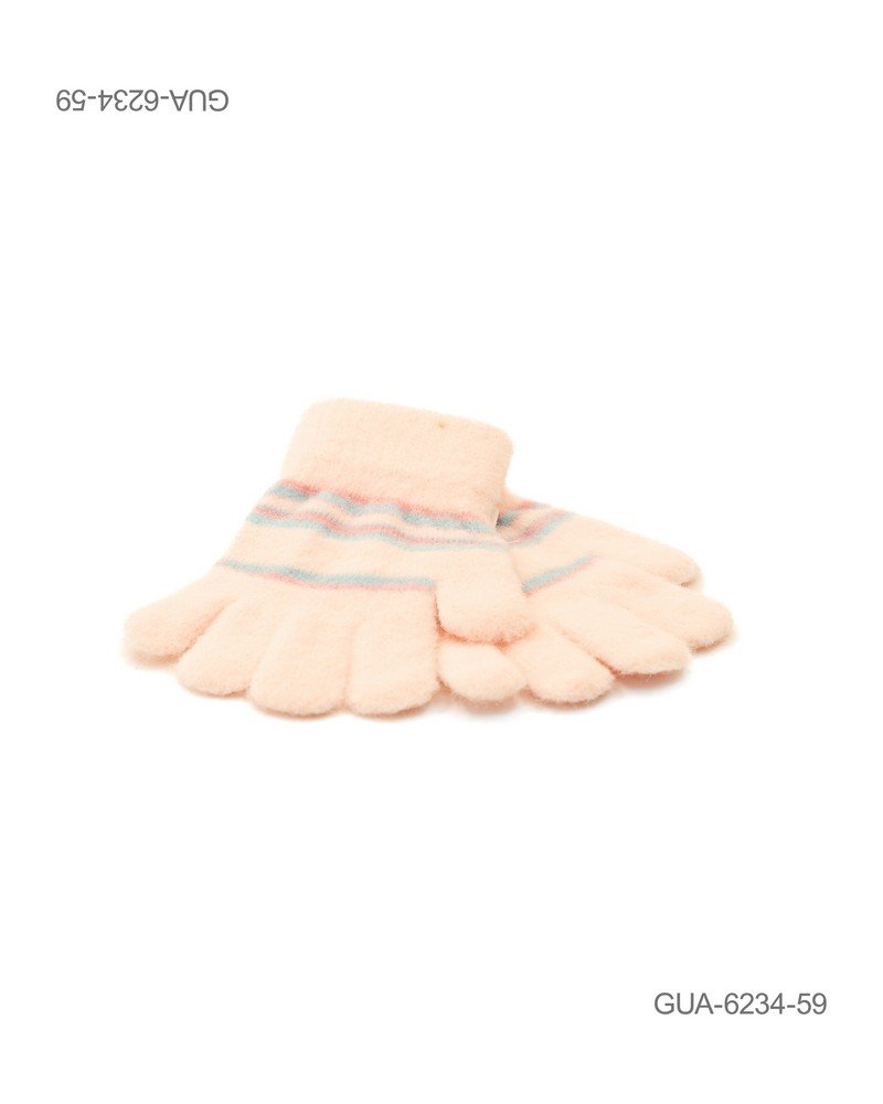Guantes tejidos con rayas suaves GUA6234