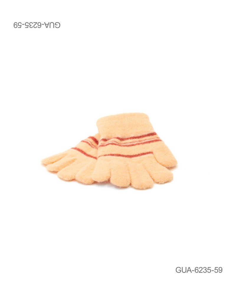Guantes tejidos con rayas en contraste GUA6235