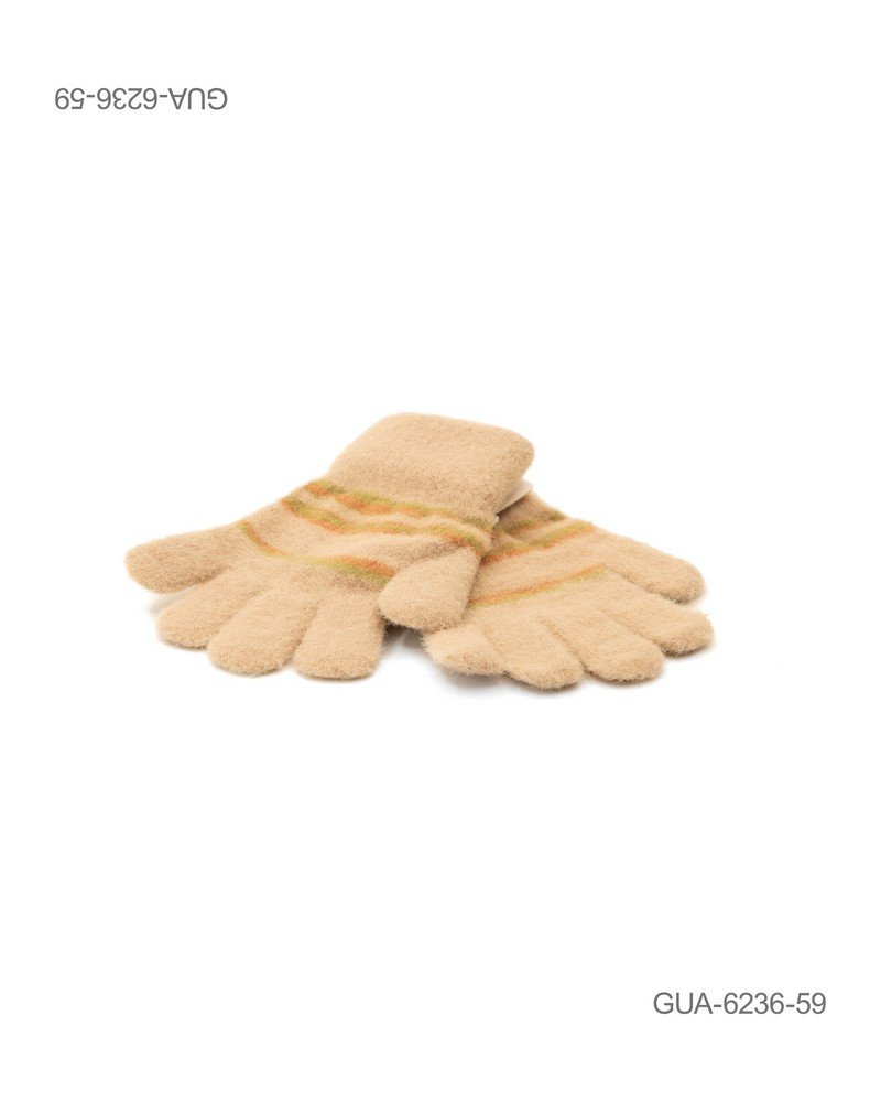 Guantes tejidos con rayas multicolor GUA6236