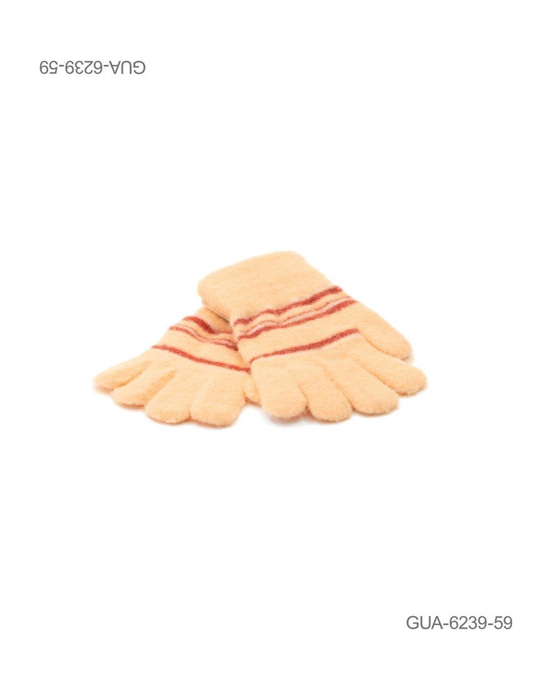 Guantes tejidos en tono suave con rayas GUA6239