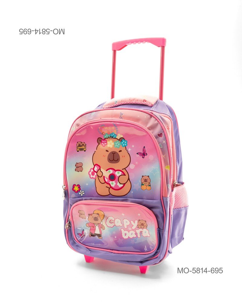 Mochila Escolar con Ruedas Infantil "Capybara Fest" MO5814
